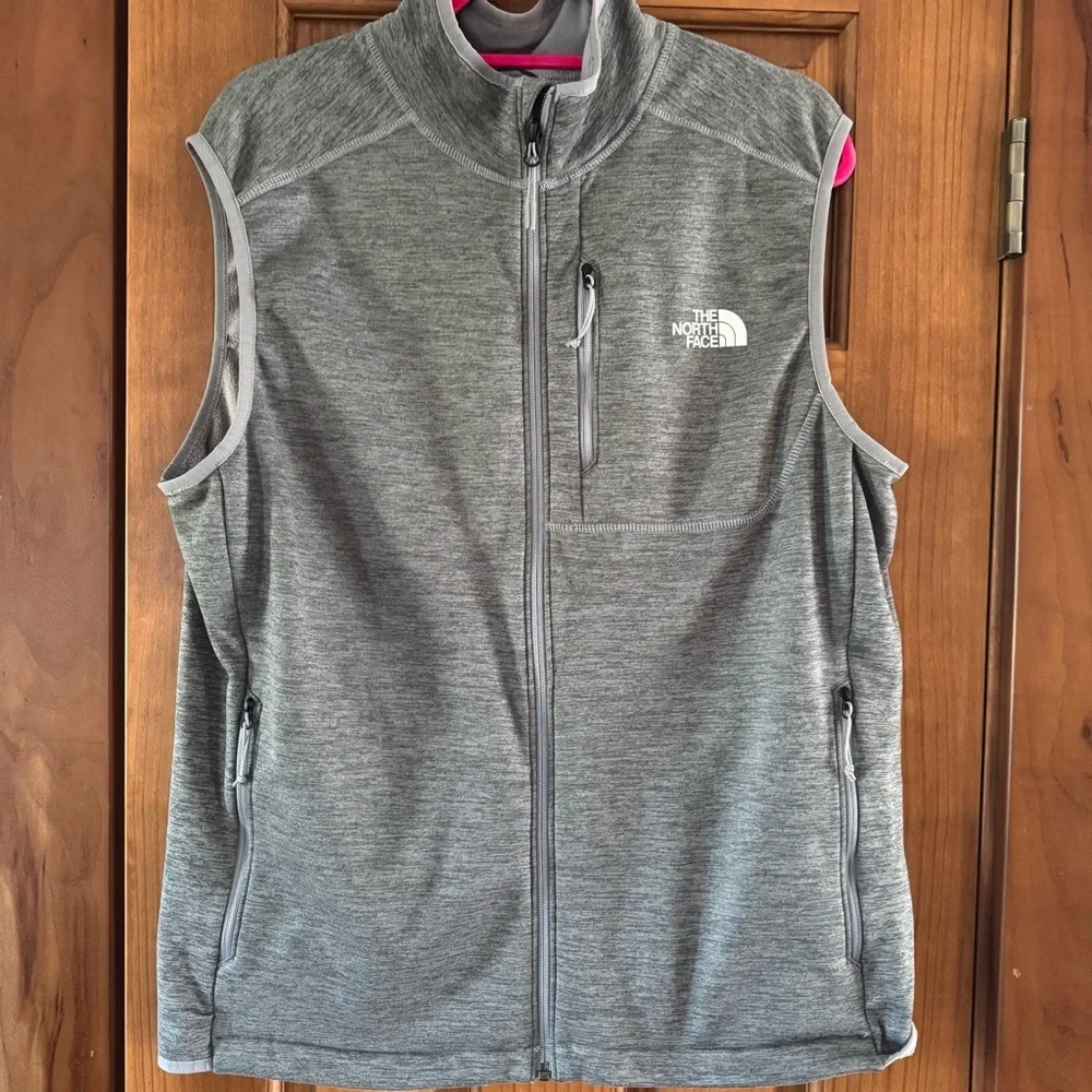 The North Face Canyonlands Fleece Vest Men’s Large Gray Heathered Full Zip
